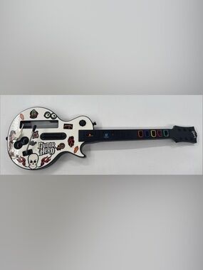 Guitar Hero Gibson Les Paul Nintendo Wii White Wireless Controller No Strap